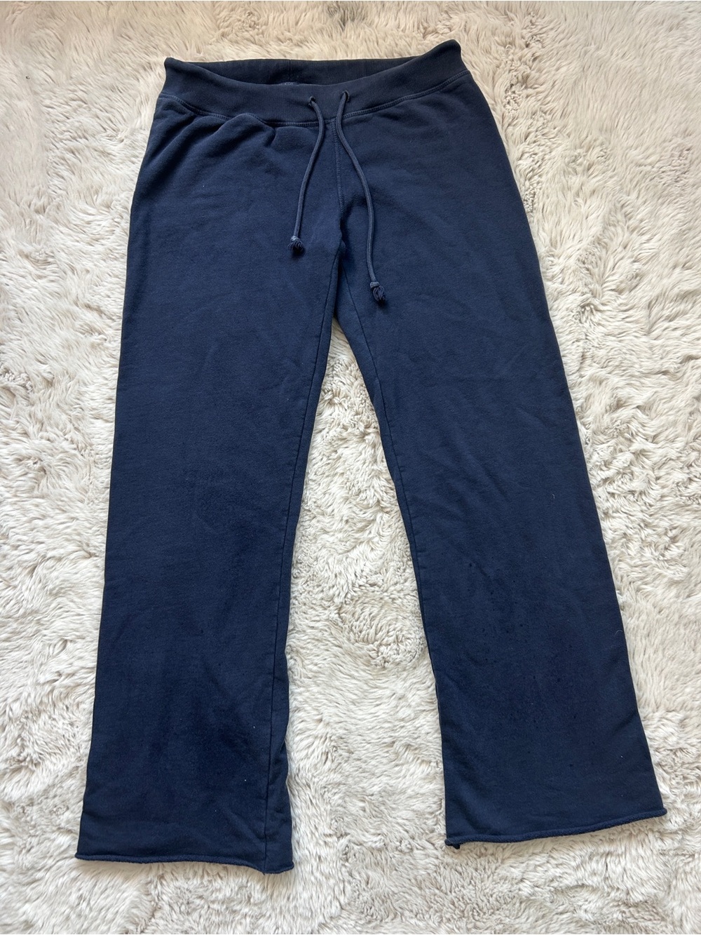 John Galt Brandy Melville Navy Low Rise Wide Leg Sweatpants | One Size